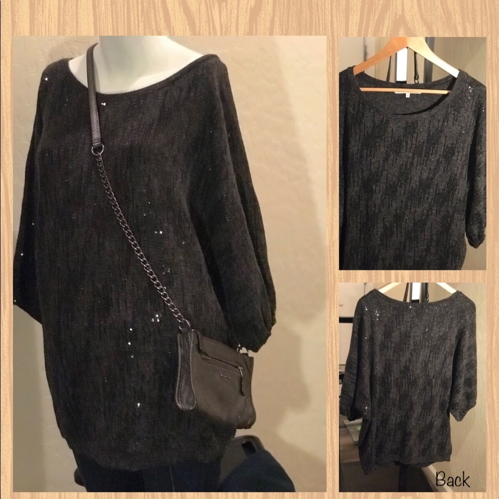 Rachel Roy Grey Sweater Sequins